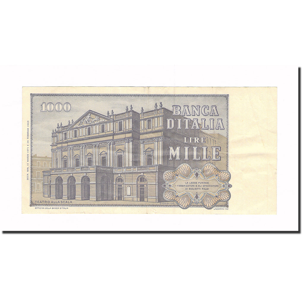 Banknote, Italy, 1000 Lire, 1971, 1971-03-11, KM:101b, AU(55-58)