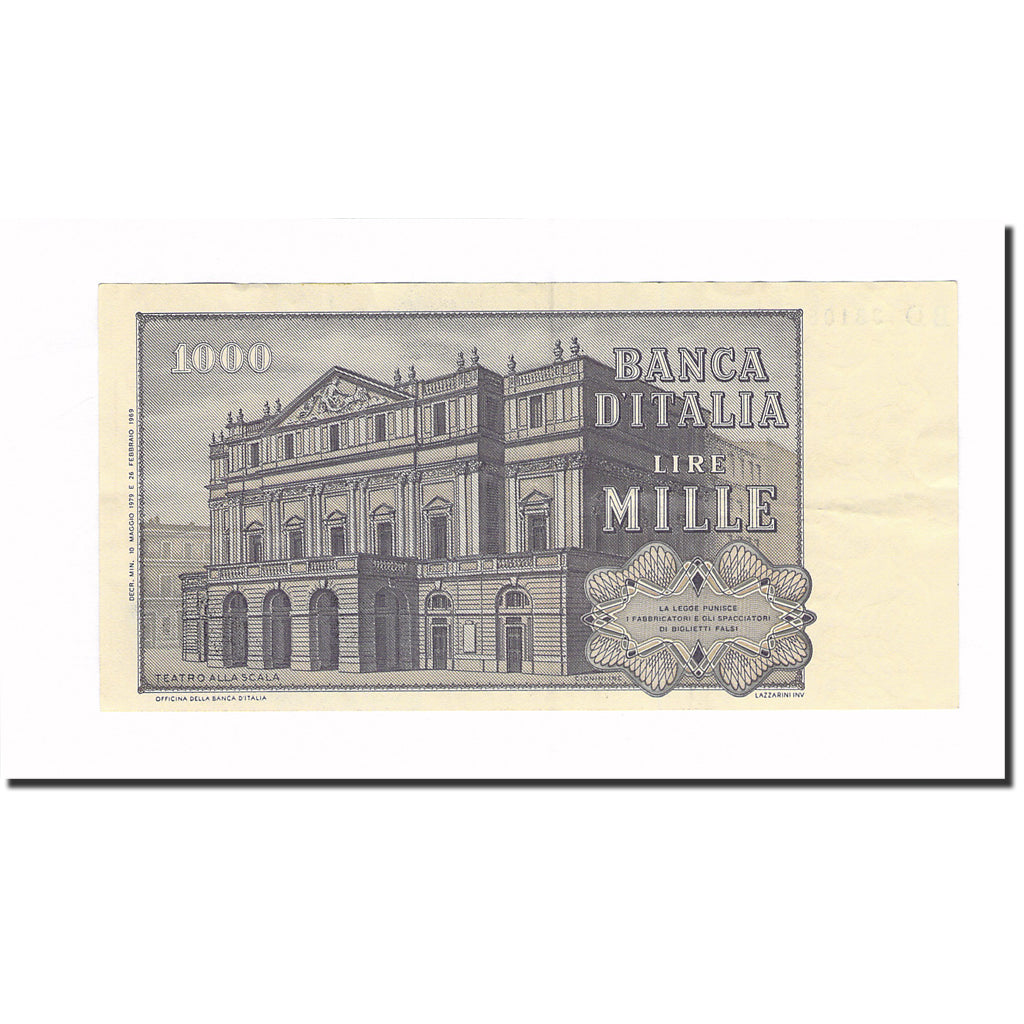 Biljet, Italië, 1000 Lire, 1979, 1979-05-10, KM:101f, SUP+