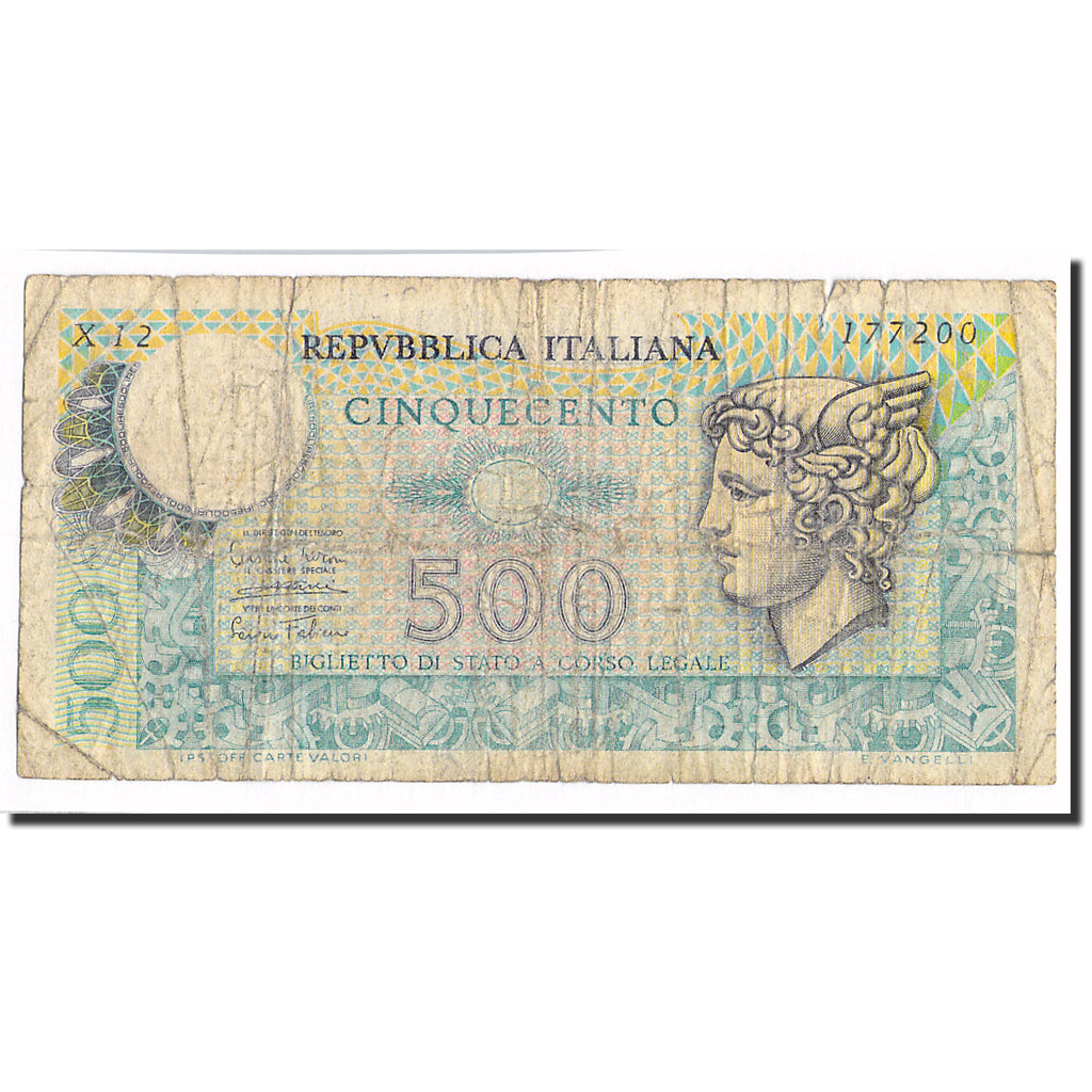 Nota, Itália, 500 Lire, 1974, 1974-02-14, KM:94, F(12-15)