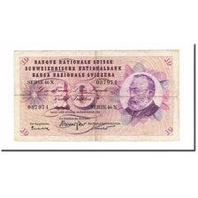 Banknot, Szwajcaria, 10 Franken, 1965, 1965-12-23, KM:45k, VF(30-35)