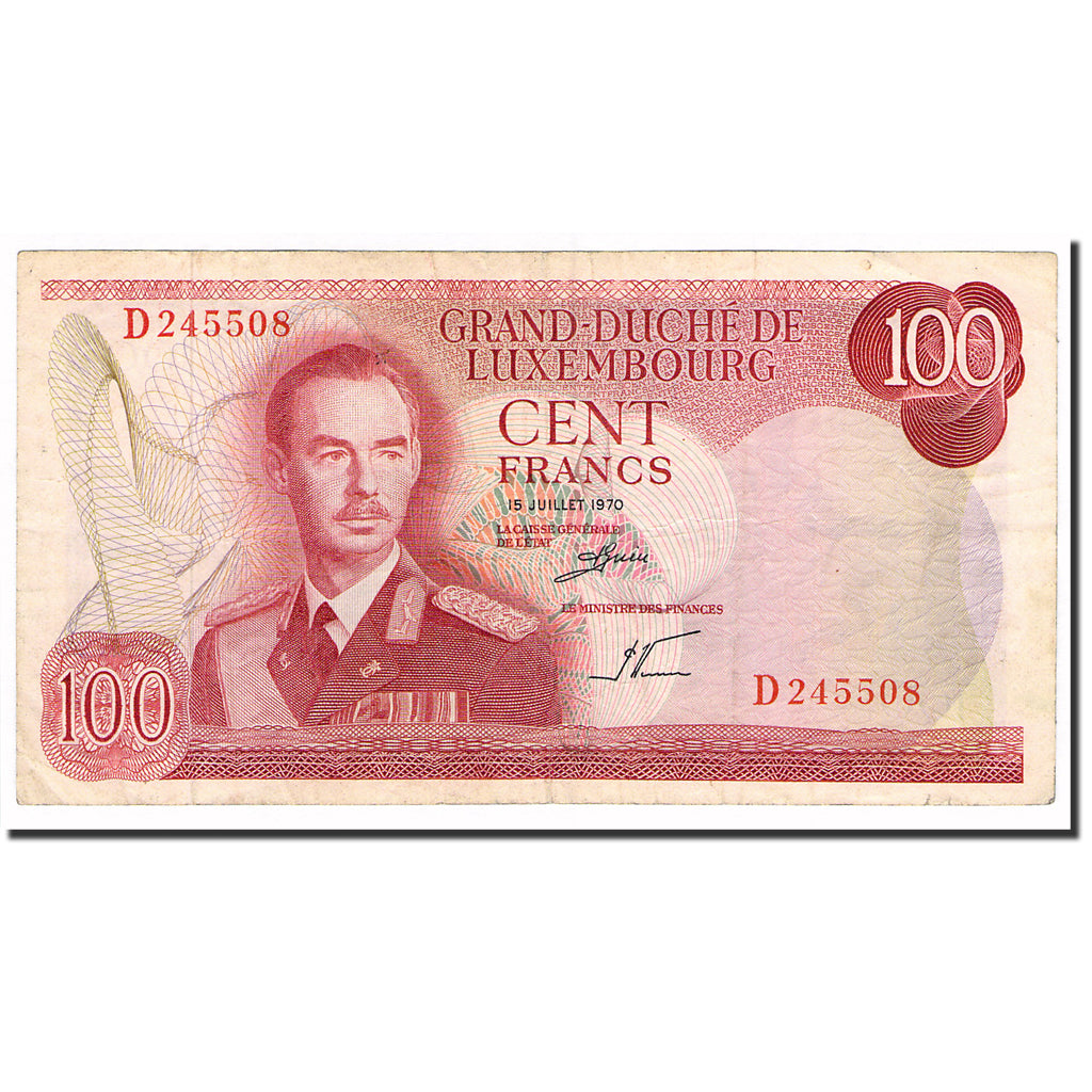 Banknote, Luxembourg, 100 Francs, 1970, 1970-07-15, KM:56a, EF(40-45)