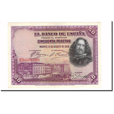 Banknote, Spain, 50 Pesetas, 1928, 1928-08-15, KM:75b, AU(55-58)