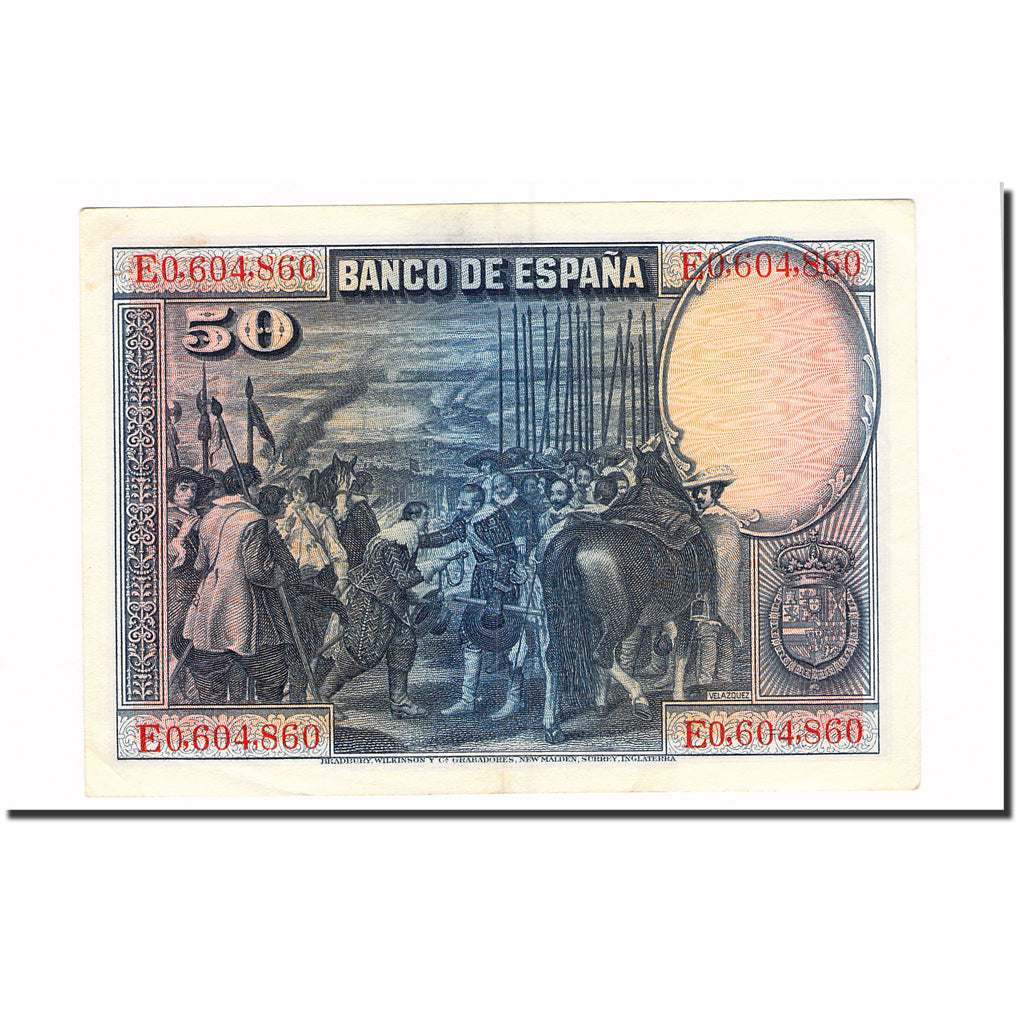 Banconote, Spagna, 50 Pesetas, 1928, 1928-08-15, KM:75b, SPL-