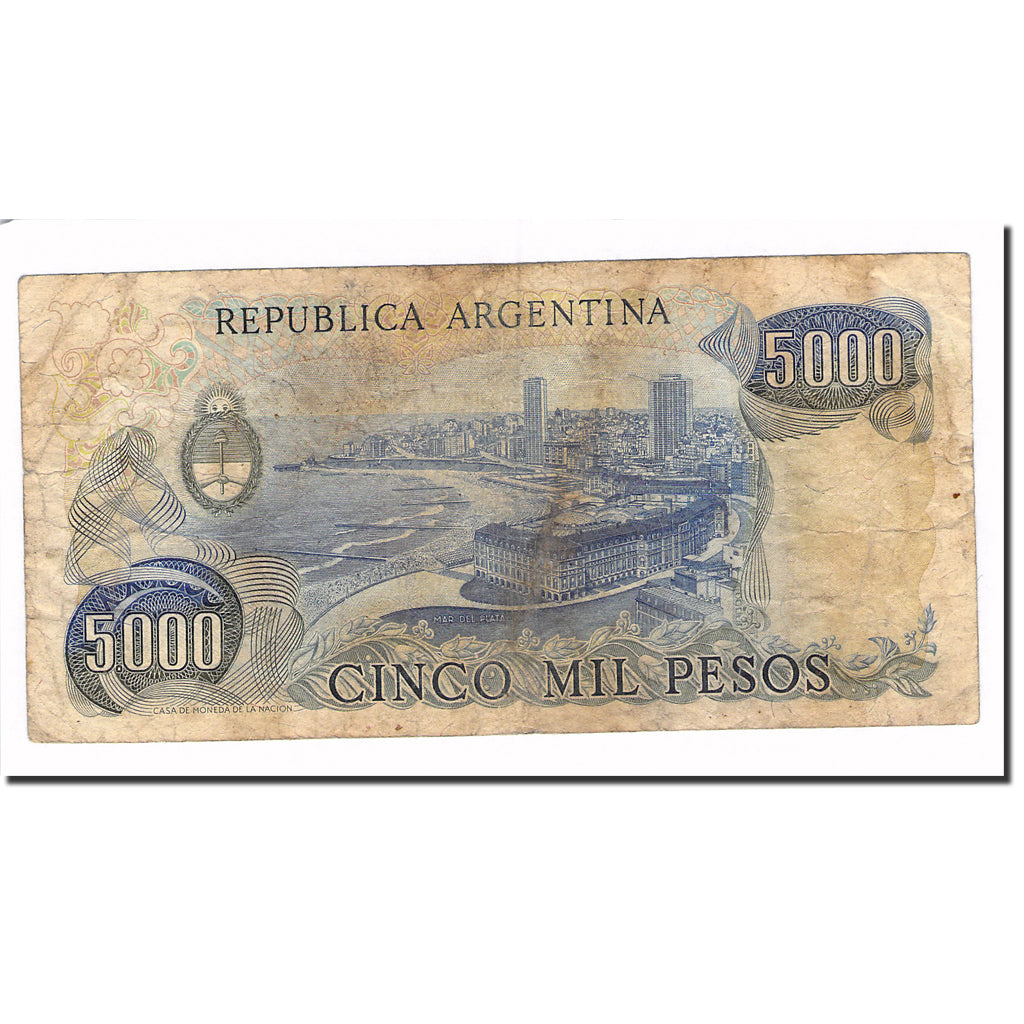 Nota, Argentina, 5000 Pesos, KM:305b, VF(30-35)