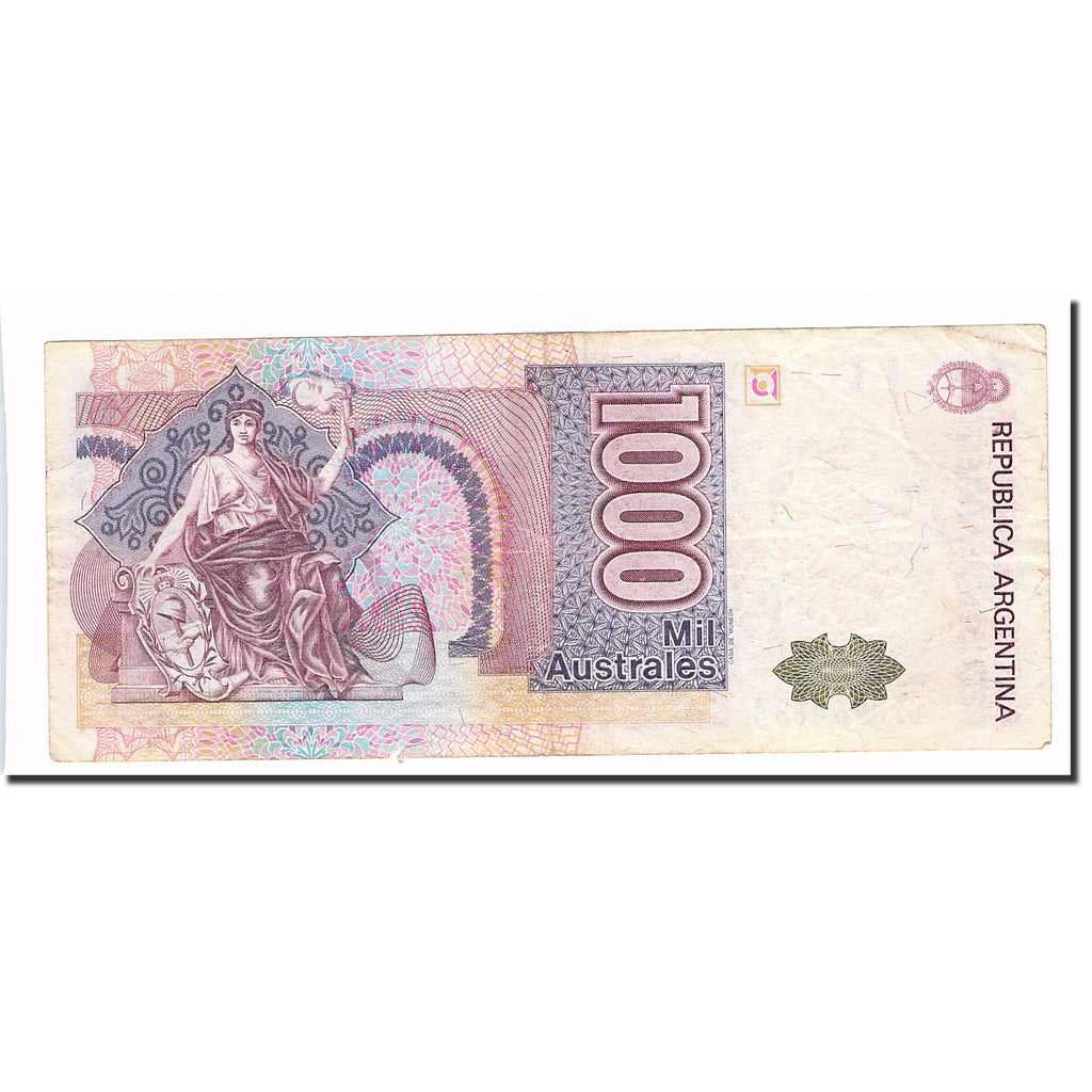 Billet, Argentine, 1000 Australes, KM:329a, TTB