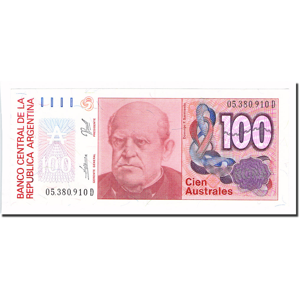 Billete, 100 Australes, Argentina, KM:327c, SC