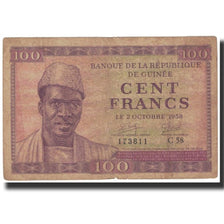 Banknote, Guinea, 100 Francs, 1958, 1958-10-02, KM:7, VF(20-25)