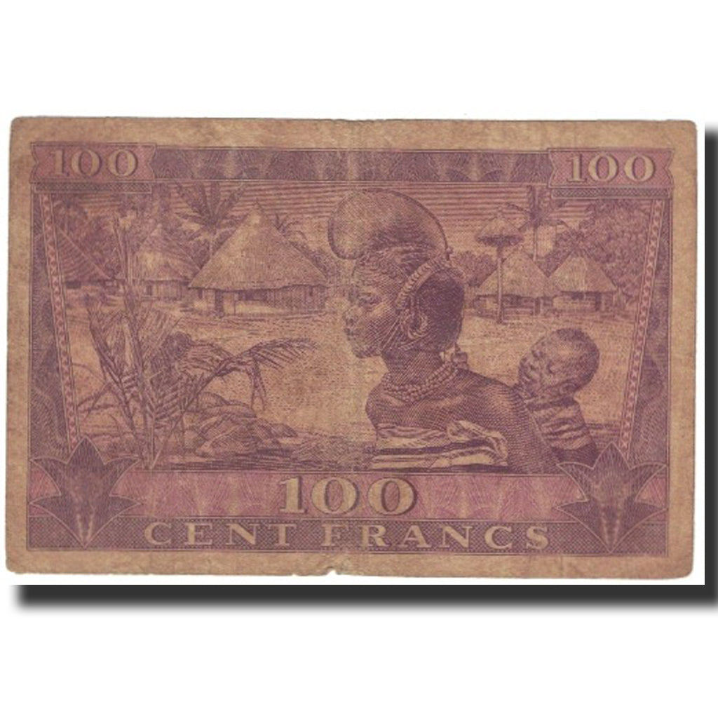 Banknote, Guinea, 100 Francs, 1958, 1958-10-02, KM:7, VF(20-25)