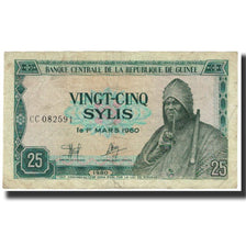 Banknote, Guinea, 25 Sylis, 1960, 1960-03-01, KM:24a, EF(40-45)