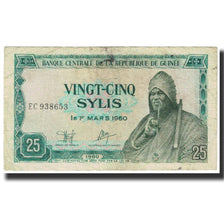 Banknote, Guinea, 25 Sylis, 1960, 1960-03-01, KM:24a, EF(40-45)