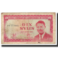 Banknote, Guinea, 10 Sylis, 1960, 1960-03-01, KM:23a, EF(40-45)