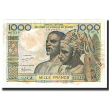 Banknote, West African States, 1000 Francs, KM:703Ki, AU(55-58)