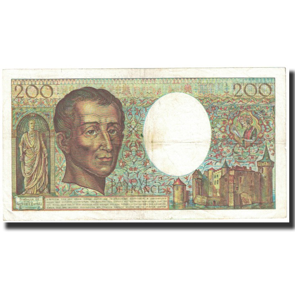 France, 200 Francs, Montesquieu, 1984, VF(30-35), KM:155a