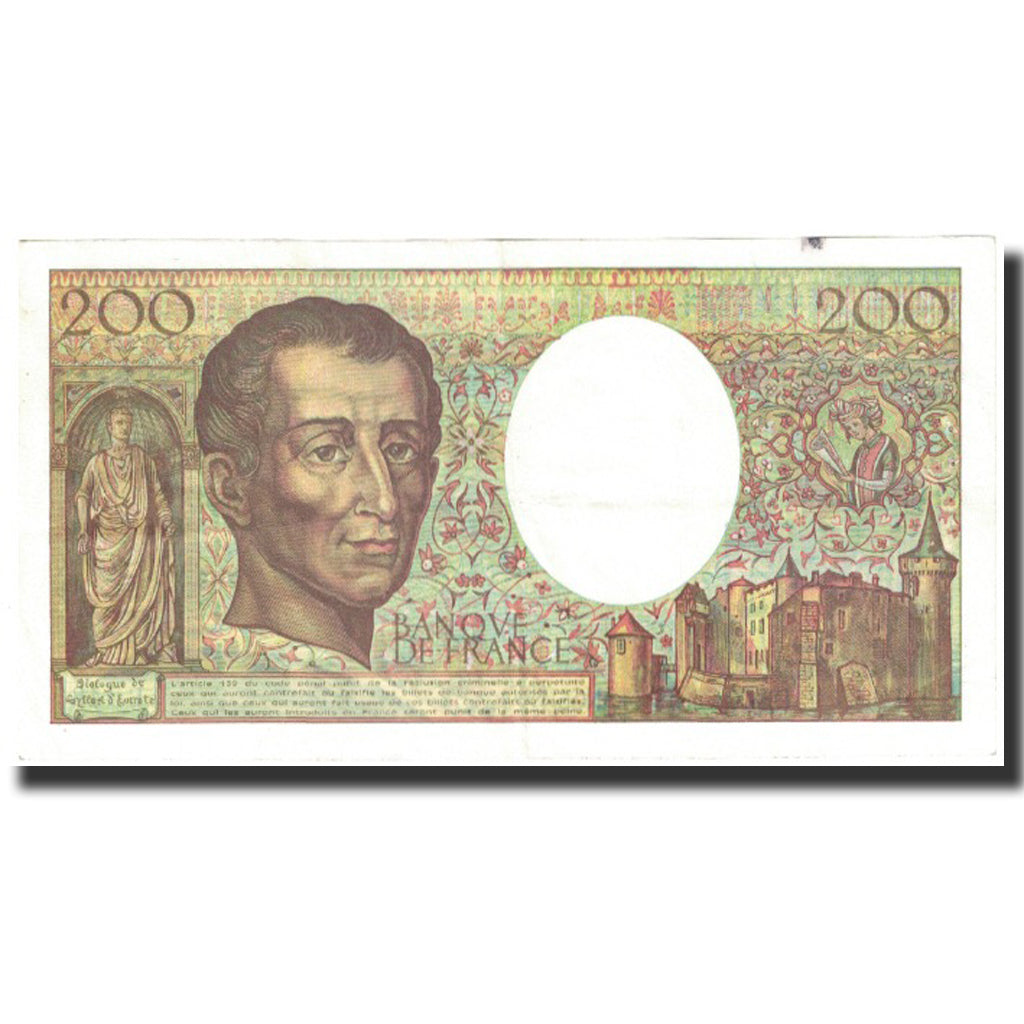 Francia, 200 Francs, Montesquieu, 1992, SPL-, Fayette:70.12c, KM:155e