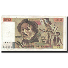 Francja, 100 Francs, Delacroix, 1978, EF(40-45), Fayette:69.1d, KM:154f