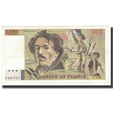 Francia, 100 Francs, Delacroix, 1989, MBC+, Fayette:69.13c), KM:154d