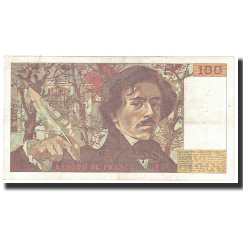 Francia, 100 Francs, Delacroix, 1989, MBC+, Fayette:69.13c), KM:154d