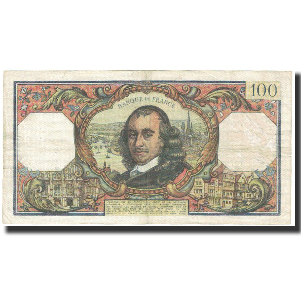 França, 100 Francs, Corneille, 1971, 1971-07-01, VF(30-35), Fayette:65.36