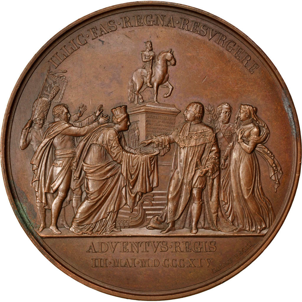 Francia, medaglia, Entrée de Louis XVIII à Paris, 1814, Galle, SPL-, Bronzo