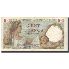 France, 100 Francs, Sully, 1940, 1940-08-16, VF(30-35), Fayette:26.36, KM:94