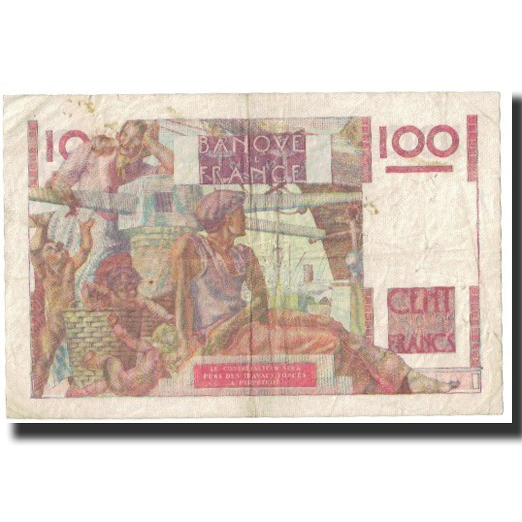 France, 100 Francs, Jeune Paysan, 1946, 1946-12-19, TB+, Fayette:28.12, KM:128a