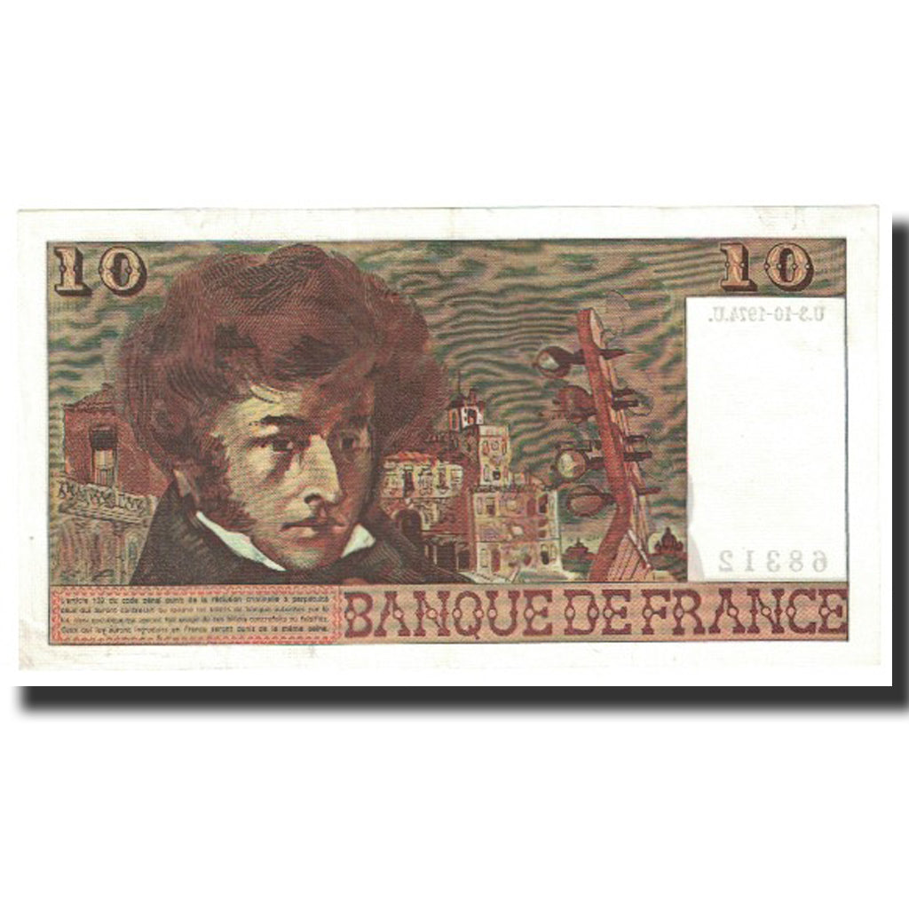 Frankrijk, 10 Francs, Berlioz, 1974, 1974-04-04, TTB, Fayette:63.4, KM:150a