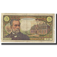France, 5 Francs, Pasteur, 1966, 1966-09-01, VF(20-25), Fayette:61.3, KM:146a