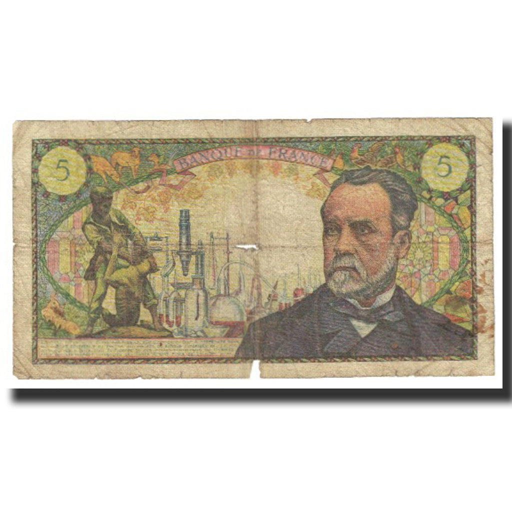 France, 5 Francs, Pasteur, 1966, 1966-11-04, B, Fayette:61.4, KM:146a