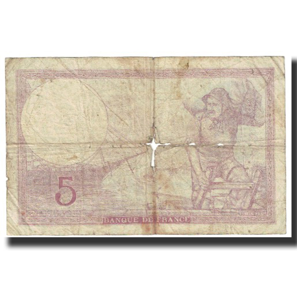 Francia, 5 Francs, Violet, 1939, 1939-10-26, RC, Fayette:4.13, KM:83