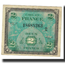 Francia, 2 Francs, Flag/France, 1944, MBC, Fayette:VF16.2, KM:114b