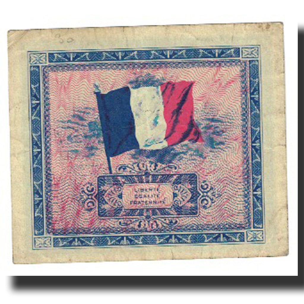 France, 2 Francs, Flag/France, 1944, EF(40-45), Fayette:VF16.2, KM:114b