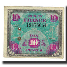 França, 10 Francs, Flag/France, 1944, 1944, EF(40-45), Fayette:VF18.1, KM:116a