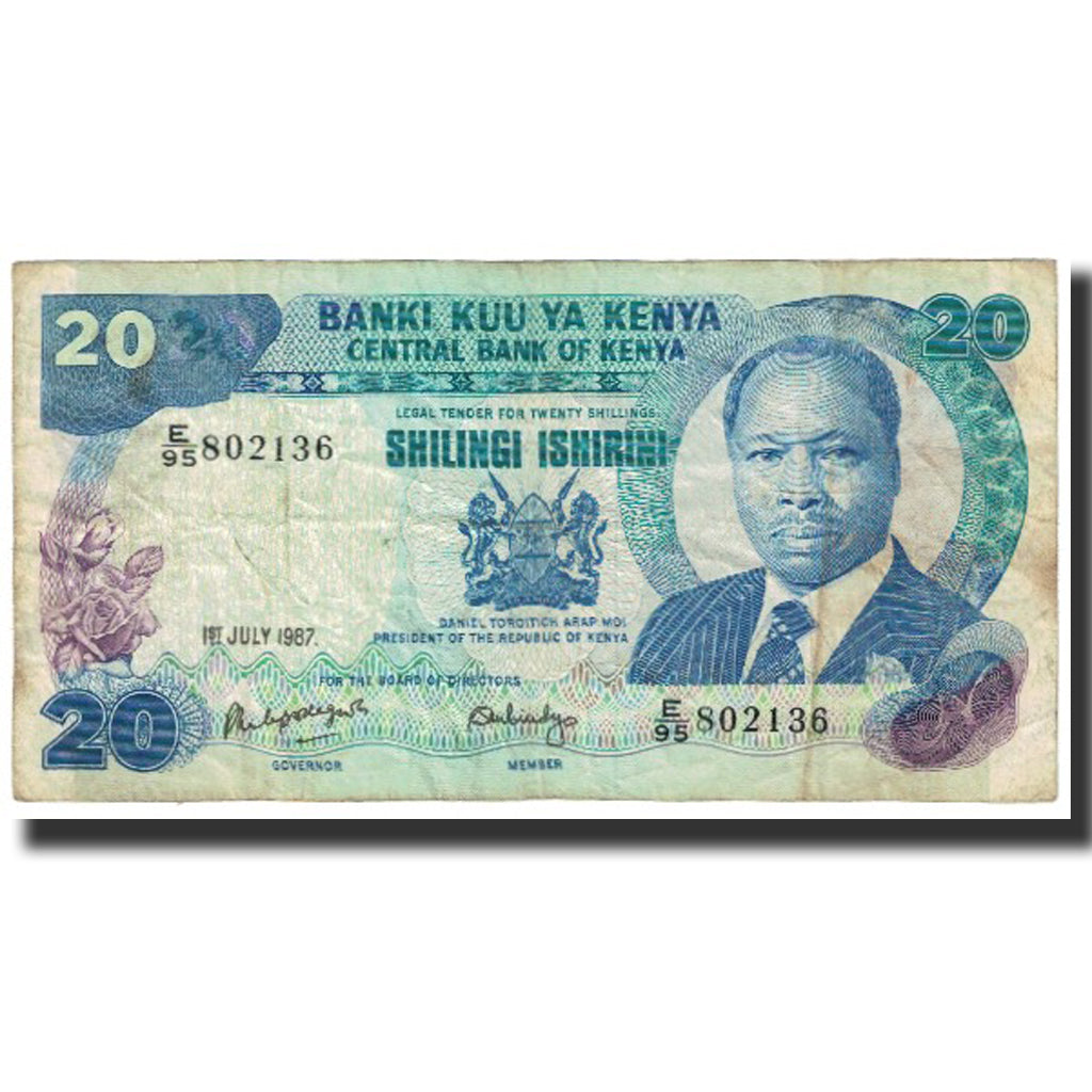 Banknote, Kenya, 20 Shillings, 1987, 1987-07-01, KM:21f, EF(40-45)