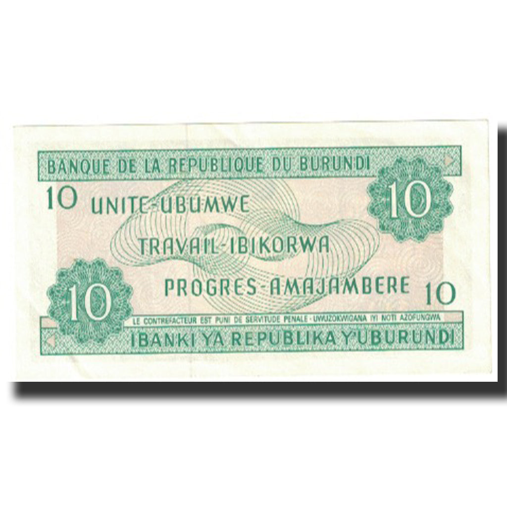 Banknote, Burundi, 10 Francs, 1991, 1991-10-01, KM:33b, UNC(63)