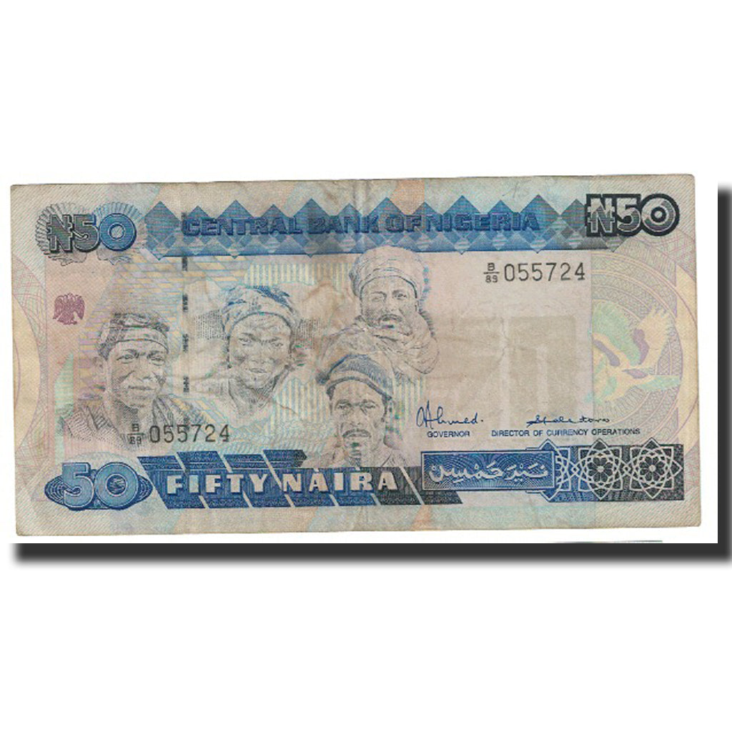 Banknote, Nigeria, 50 Naira, KM:27A, EF(40-45)
