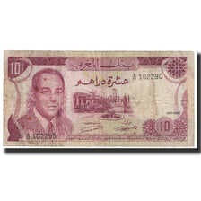 Banknote, Morocco, 10 Dirhams, 1970, Undated (1970/AH1390), KM:57a, VF(30-35)