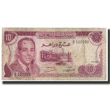 Banknot, Maroko, 10 Dirhams, 1970, Undated (1970/AH1390), KM:57a, VF(30-35)
