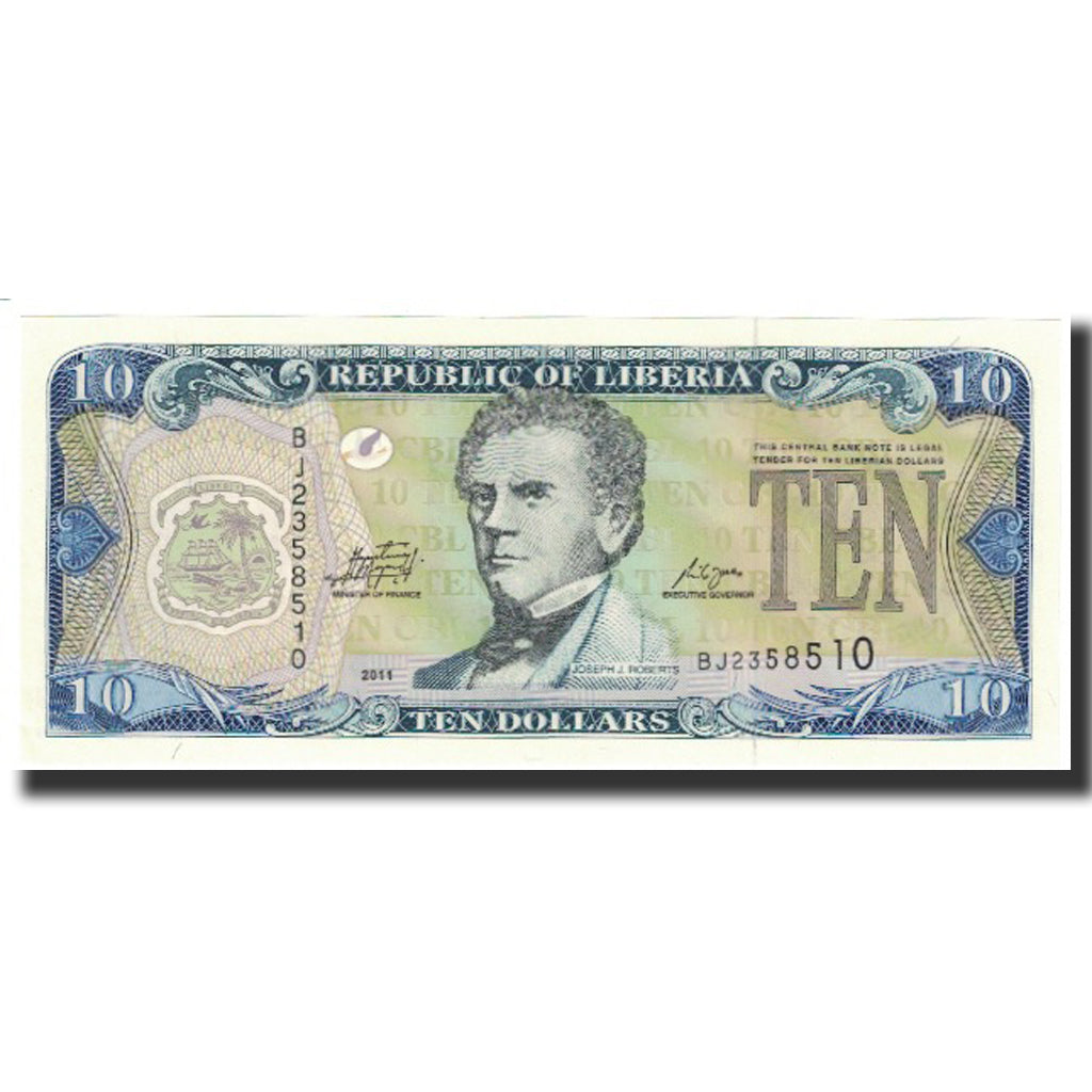 Banconote, Liberia, 10 Dollars, 2011, KM:27f, SPL