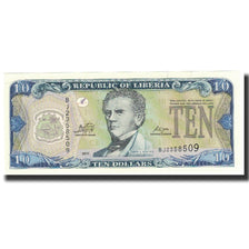 Geldschein, Liberia, 10 Dollars, 2011, KM:27f, UNZ-