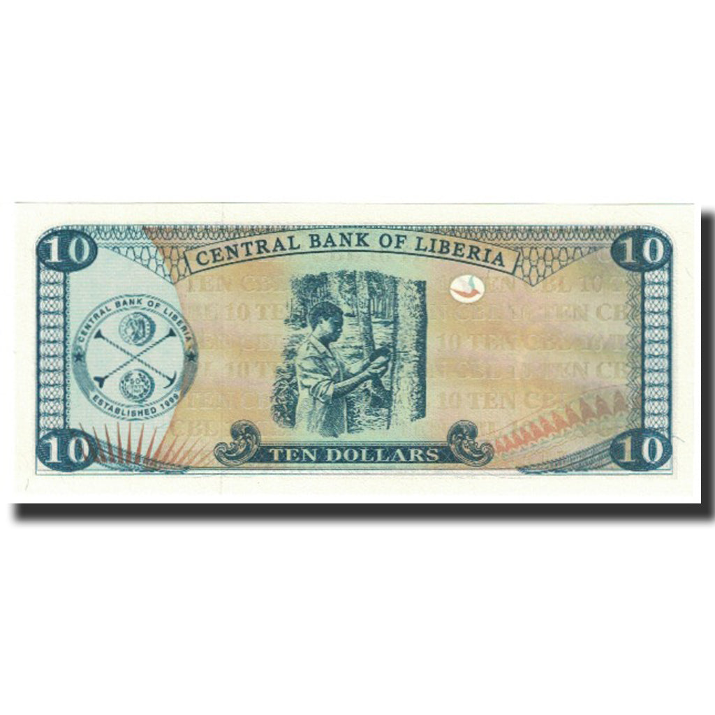 Geldschein, Liberia, 10 Dollars, 2011, KM:27f, UNZ-