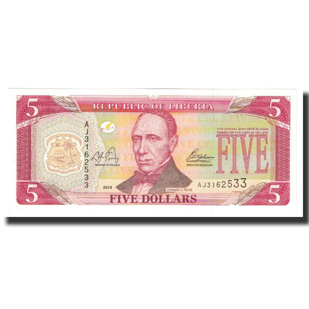 Banknote, Liberia, 5 Dollars, 2003, KM:26a, UNC(63)