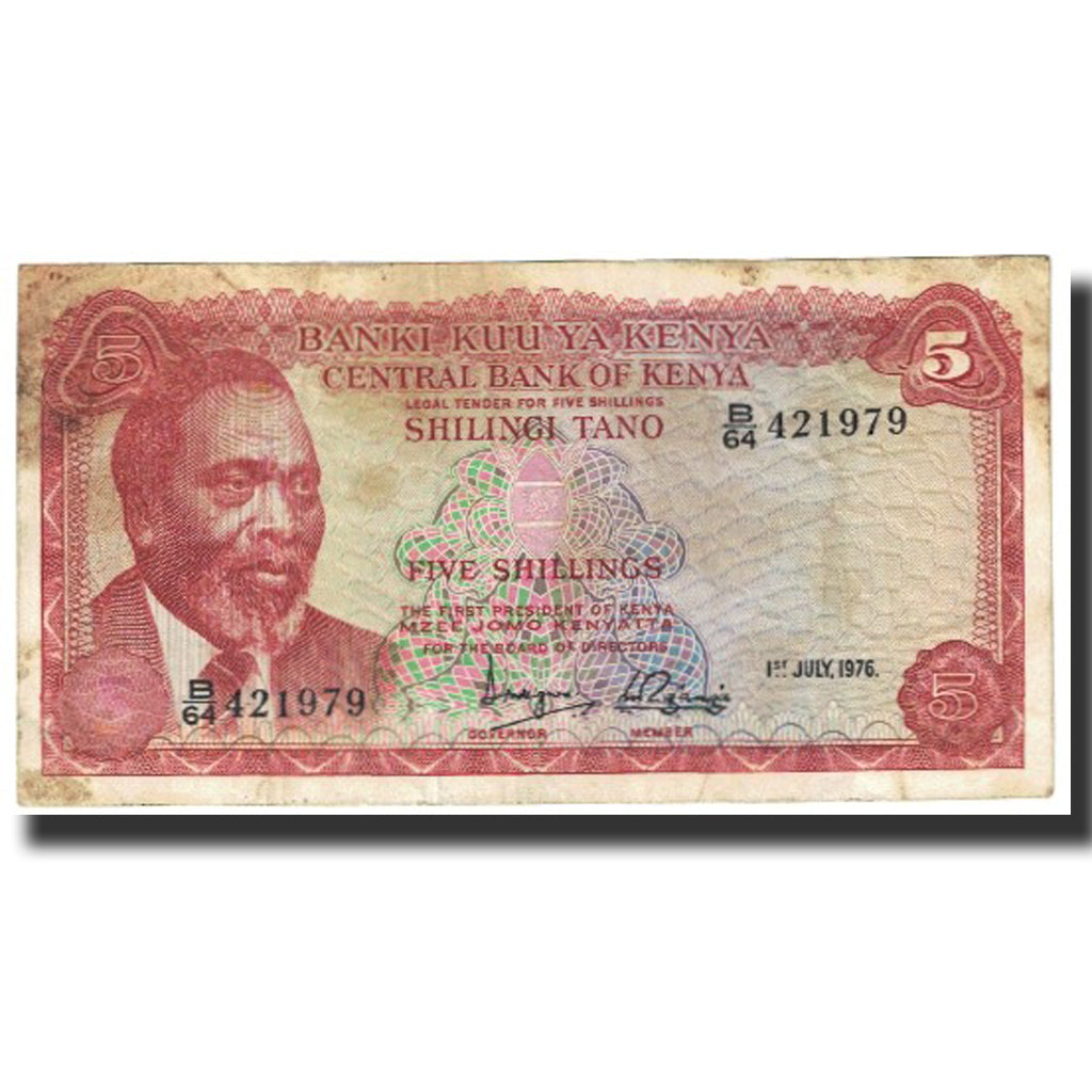 Banknote, Kenya, 5 Shillings, 1976, 1976-07-01, KM:11c, VF(20-25)