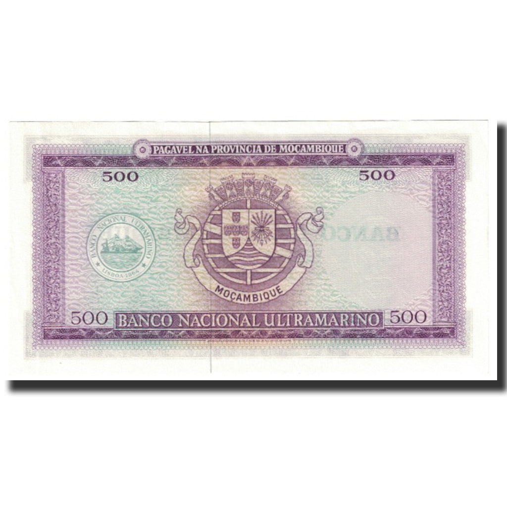Banknote, Mozambique, 500 Escudos, 1967, 1967-03-22, KM:118a, UNC(63)