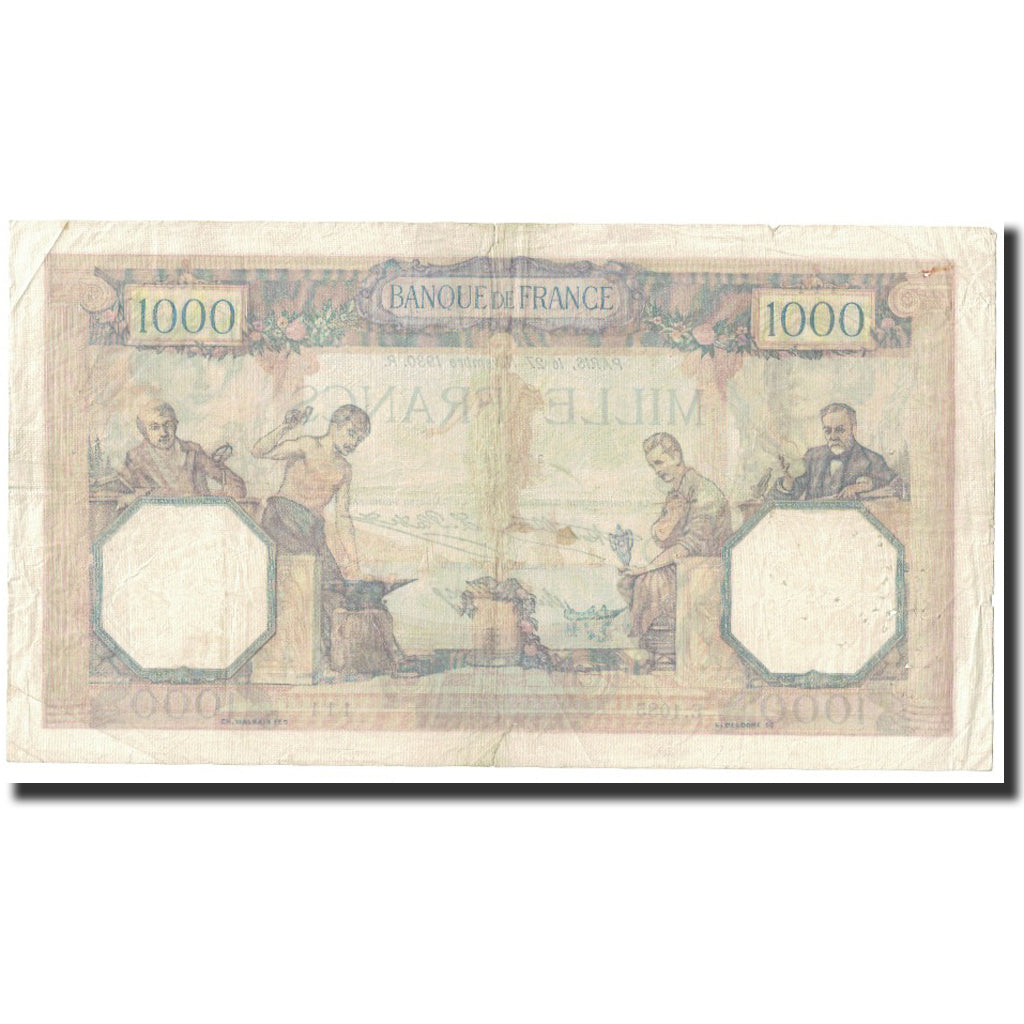 France, 1000 Francs, Cérès et Mercure, 1930, 1930-11-27, VF(20-25)