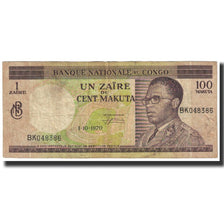 Banknote, Congo Democratic Republic, 1 Zaïre = 100 Makuta, 1970, 1970-10-01