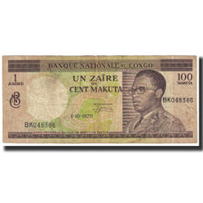 Nota, República Democrática do Congo, 1 Zaïre = 100 Makuta, 1970, 1970-10-01