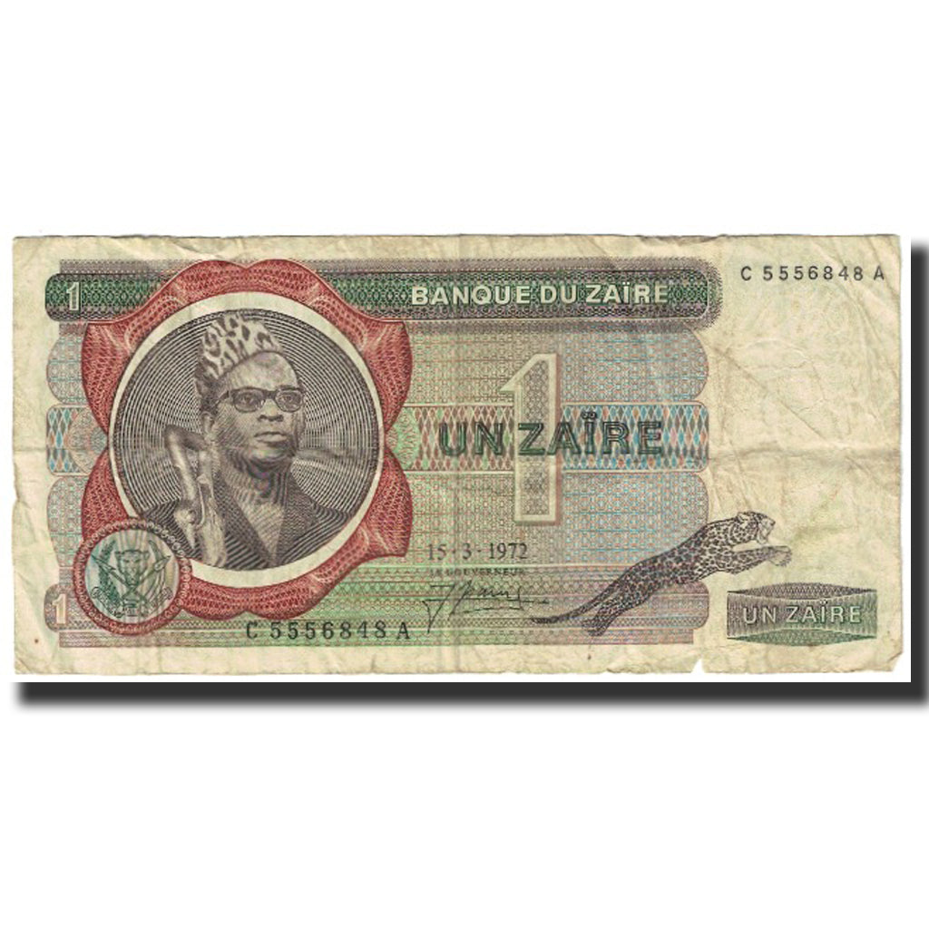 Biljet, Zaïre, 1 Zaïre, 1972, 1972-03-15, KM:18a, B
