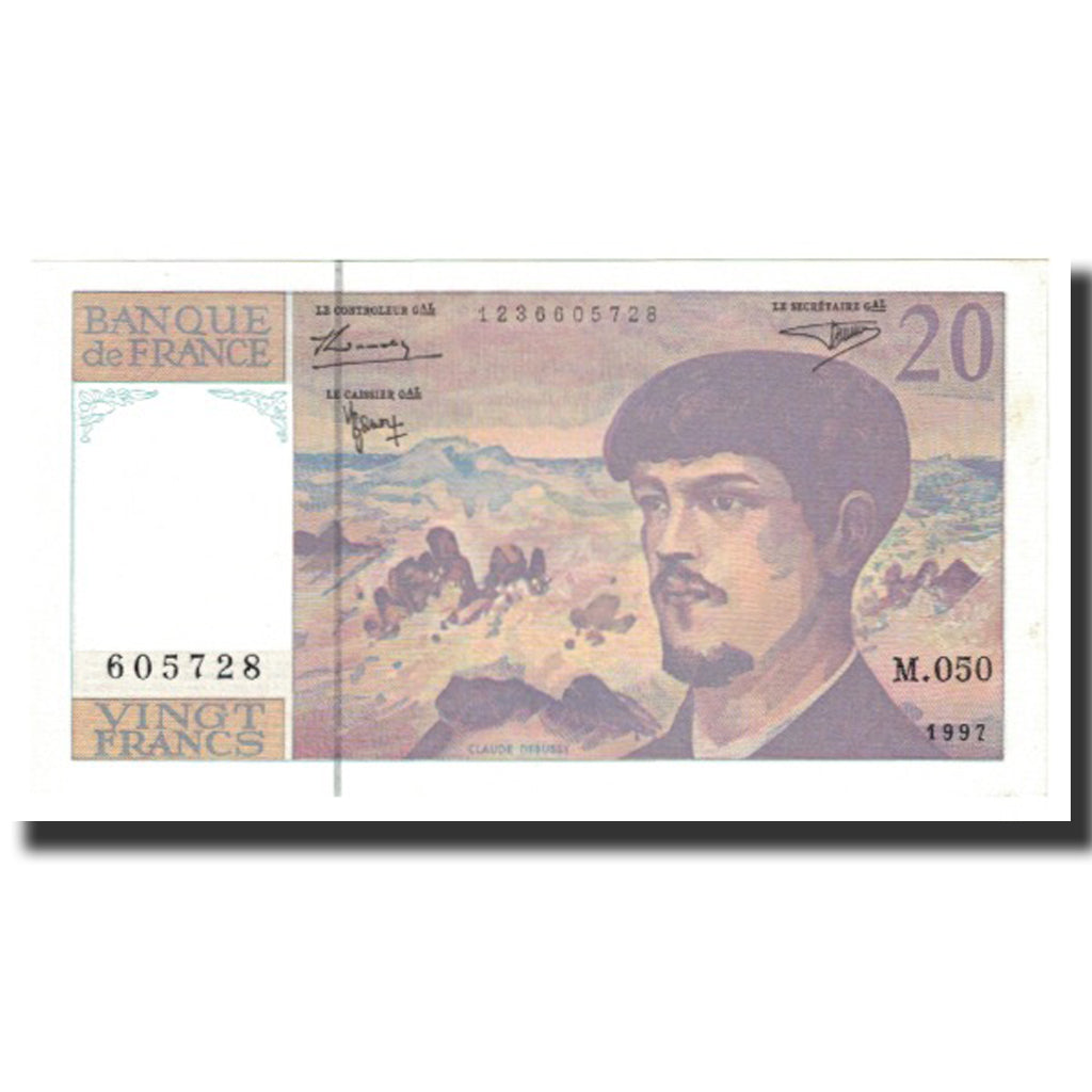 Francia, 20 Francs, Debussy, 1997, SC, Fayette:66ter.2, KM:151i