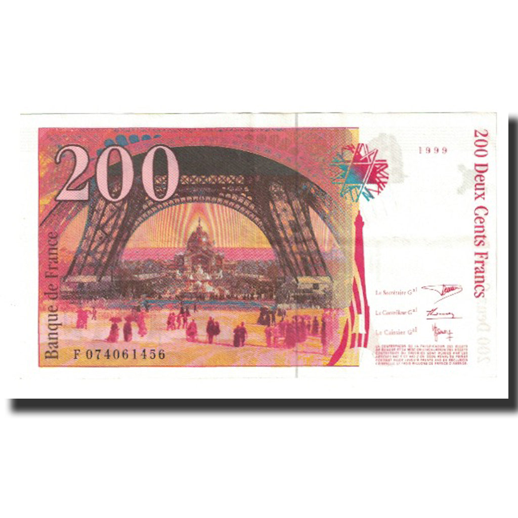 France, 200 Francs, Eiffel, 1999, UNC(63), Fayette:75.5, KM:159c