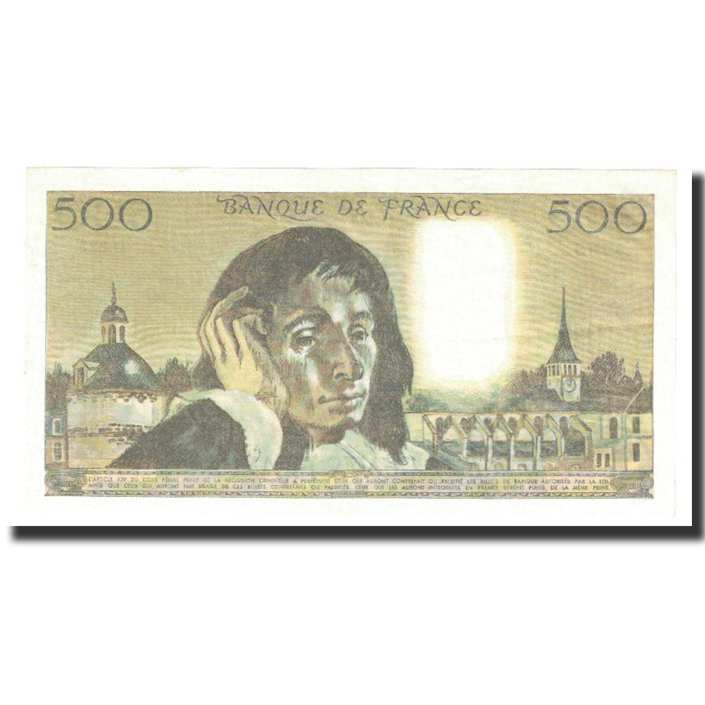 France, 500 Francs, Pascal, 1985, 1985-01-03, AU(55-58), Fayette:71.32, KM:156e